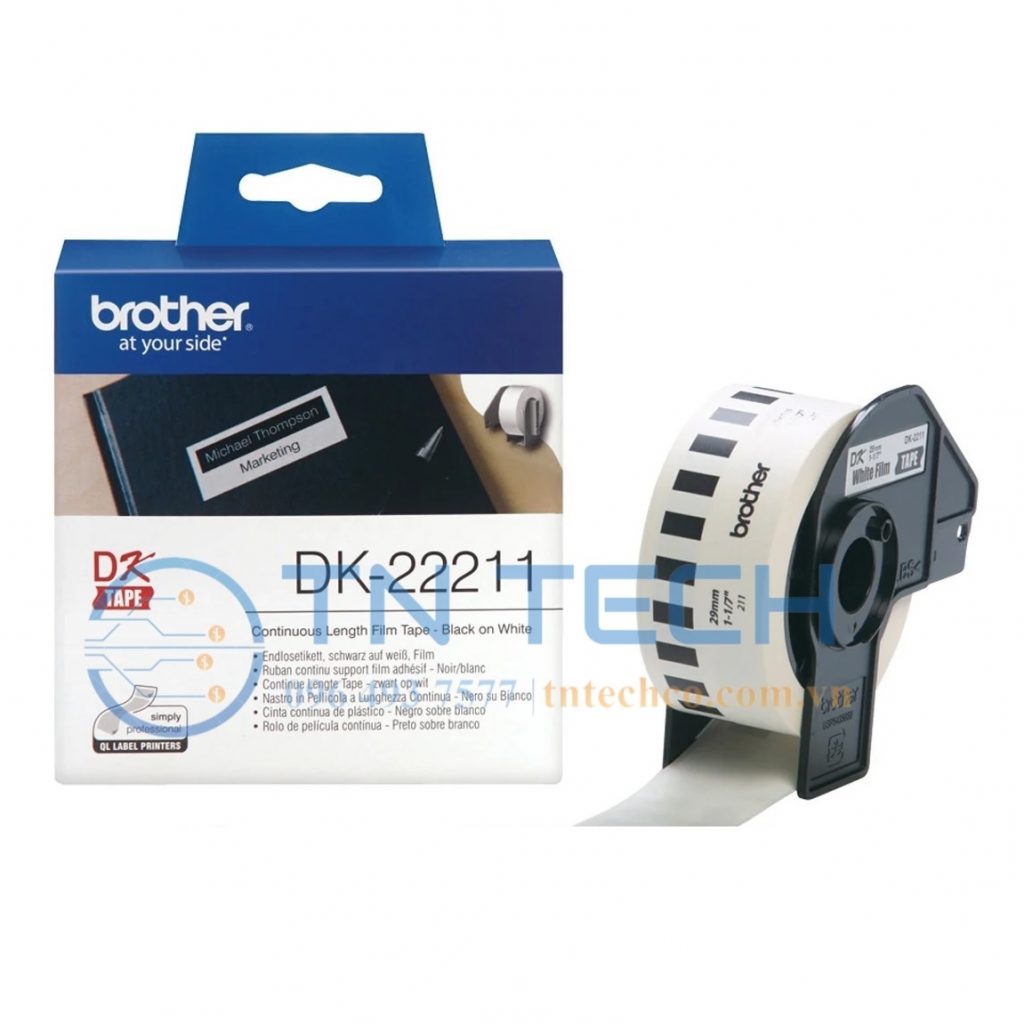 NHÃN IN DECAL BROTHER DK-22211 – 29MM X 15.24M